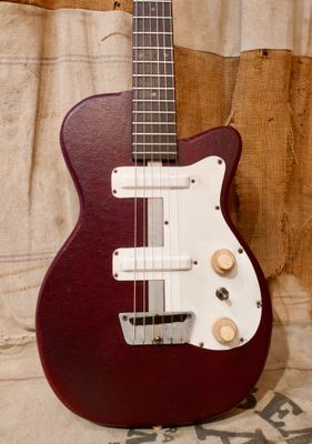 1955 Silvertone-Danelectro U-2 Model 1377 Dane U2 Maroon