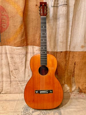 1910&#39;s George Bauer Monogram B Acoustic Parlor Guitar Natural