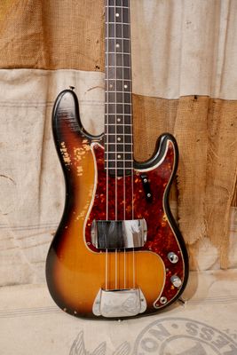 1961 Fender Precision Bass Sunburst Factory Refin