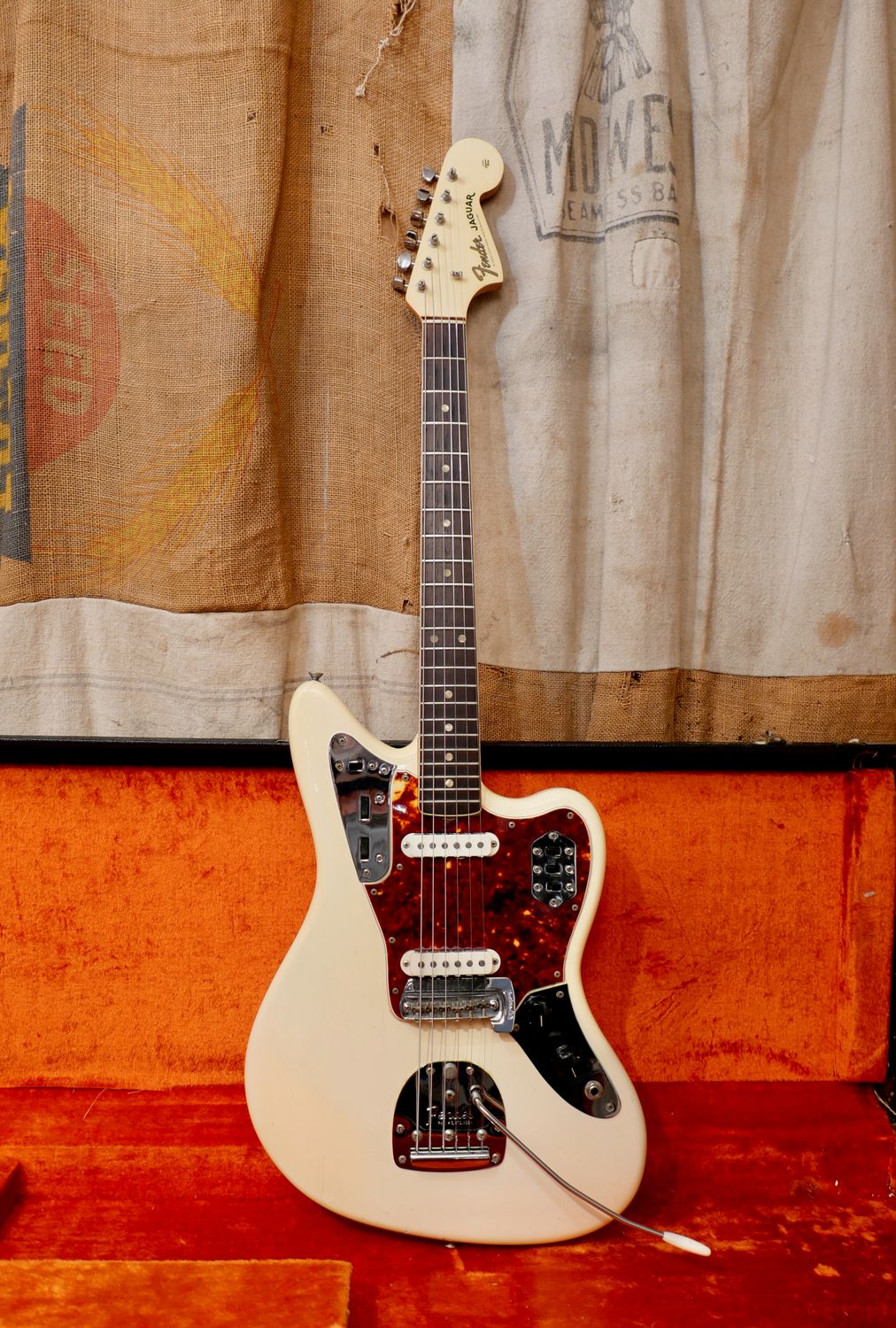 1965 Fender Jaguar Olympic White Factory Refin