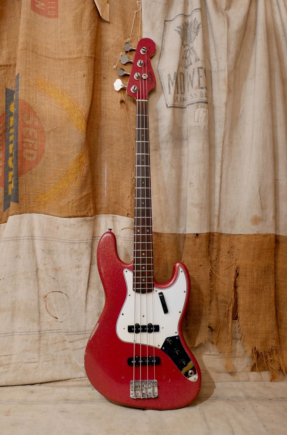 1964 Fender Jazz Bass Red Sparkle Refin