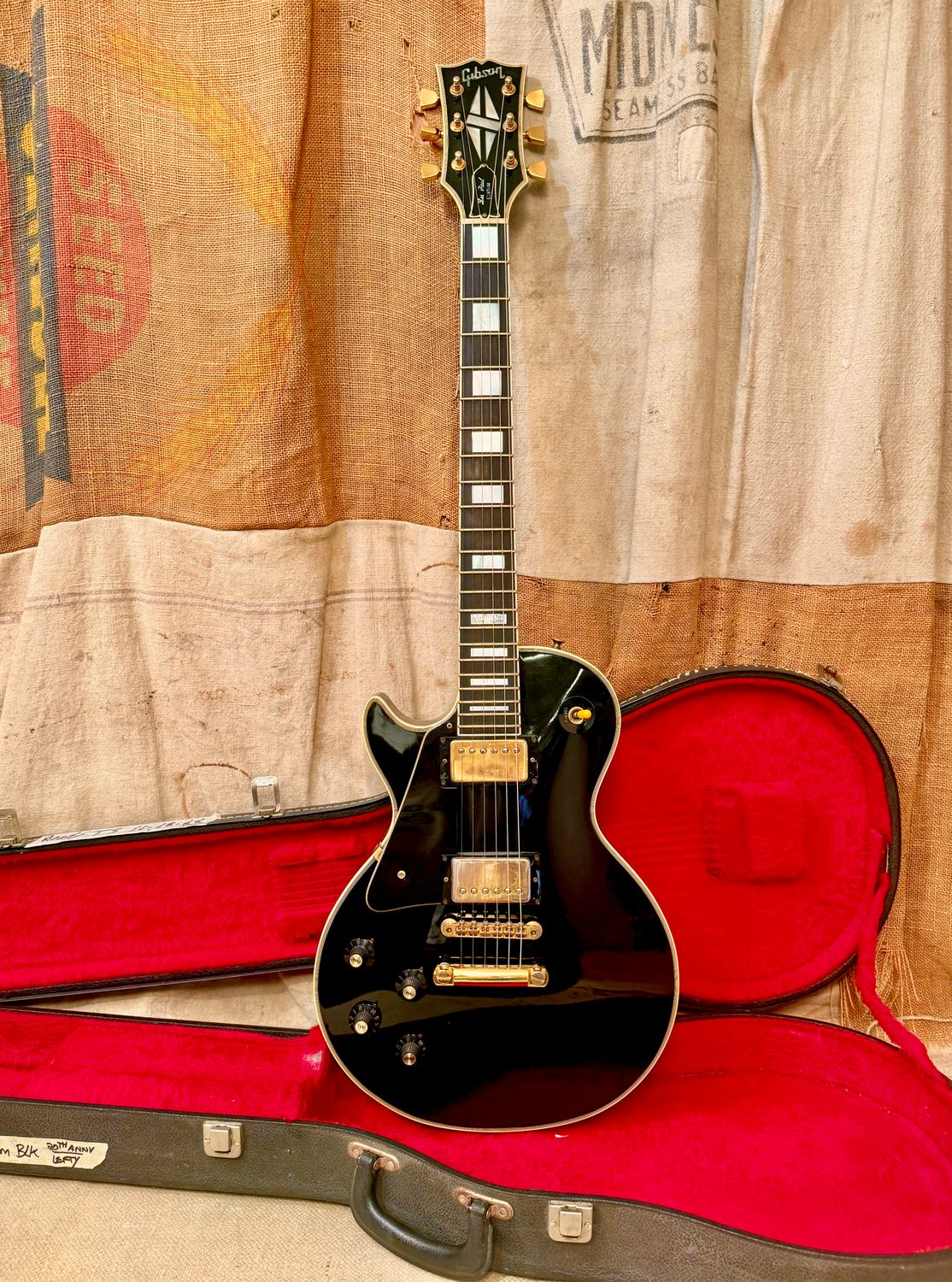 1974 20th Anniversary Gibson Les Paul Custom Lefty Black