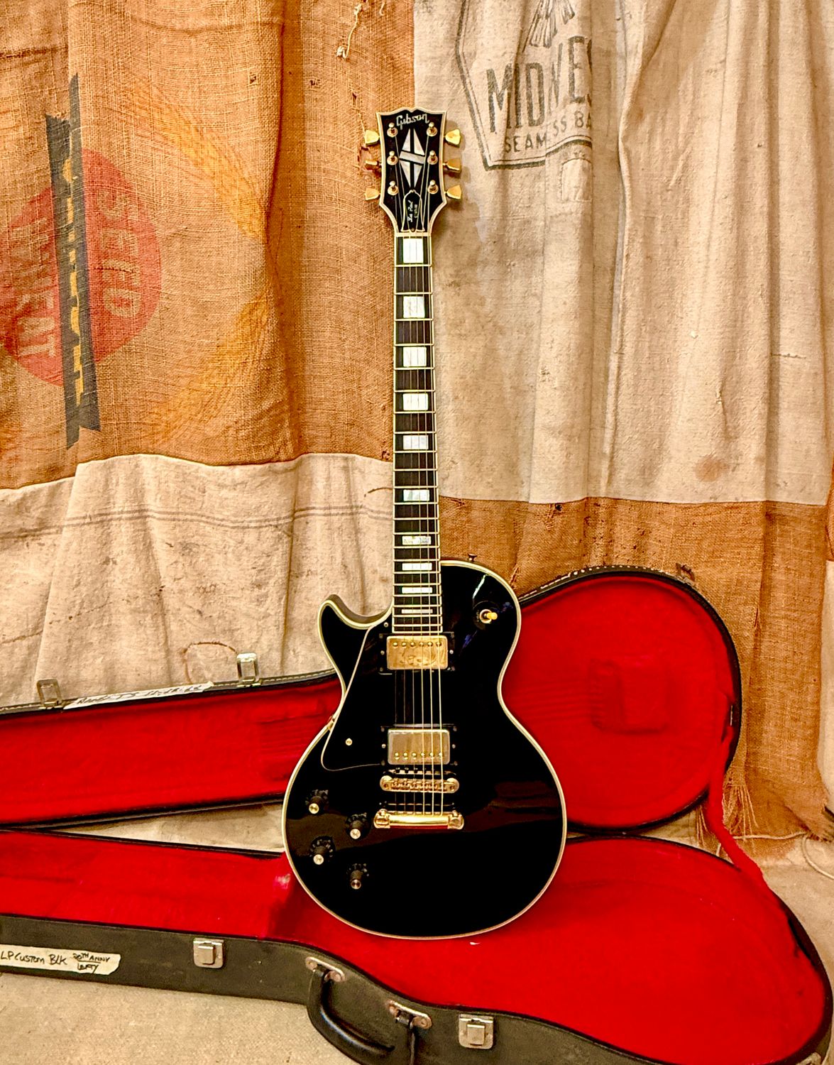 1974 20th Anniversary Gibson Les Paul Custom Lefty Black