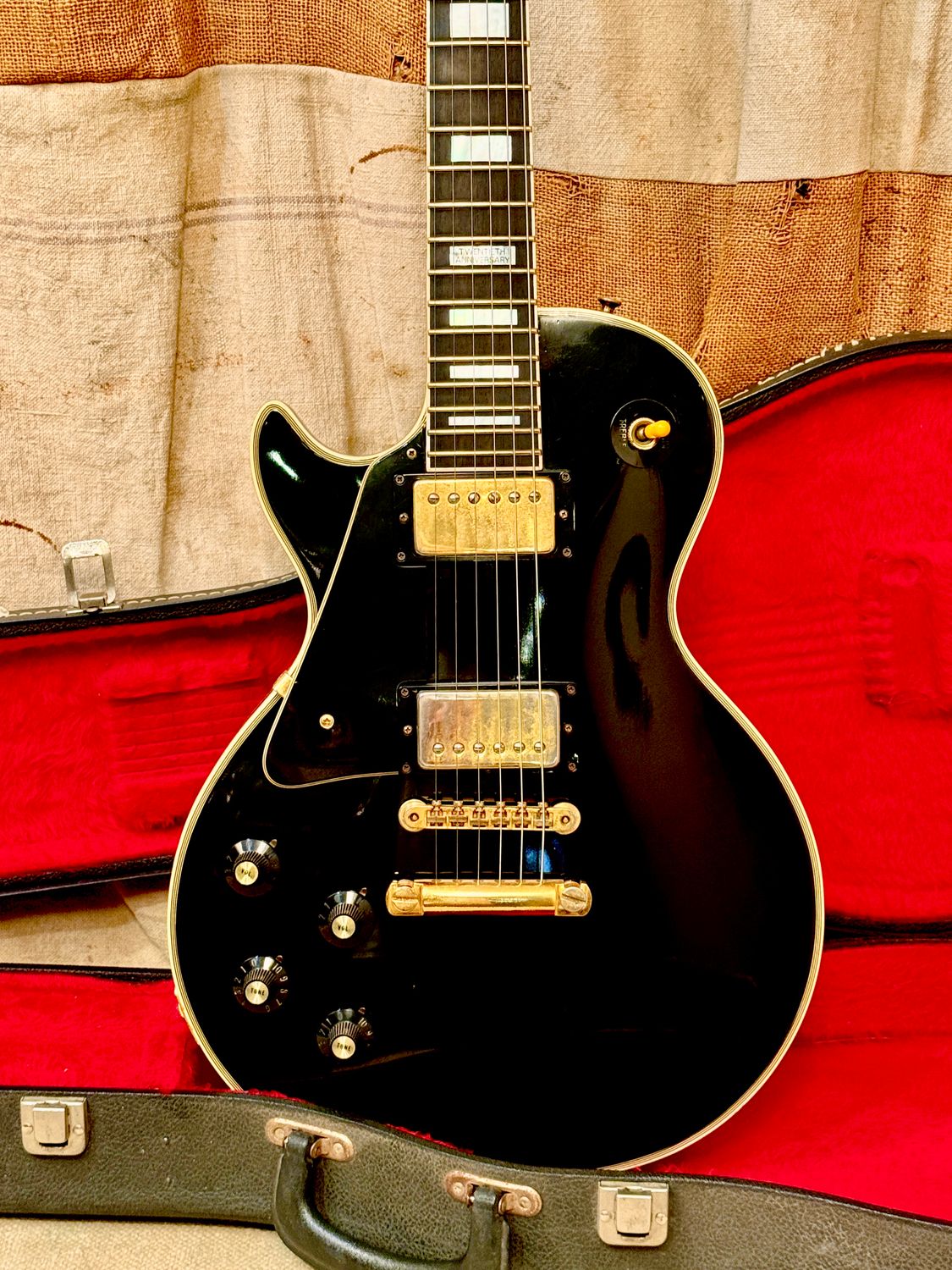 1974 20th Anniversary Gibson Les Paul Custom Lefty Black