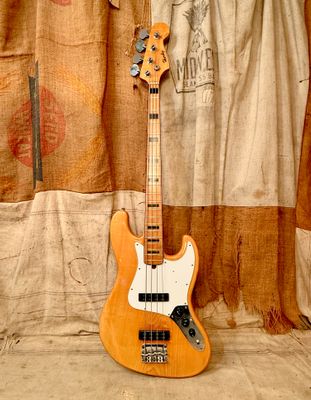 ~1975 R.K. Herby Custom Bass Jazz Bass Copy Natural Maple 1970's