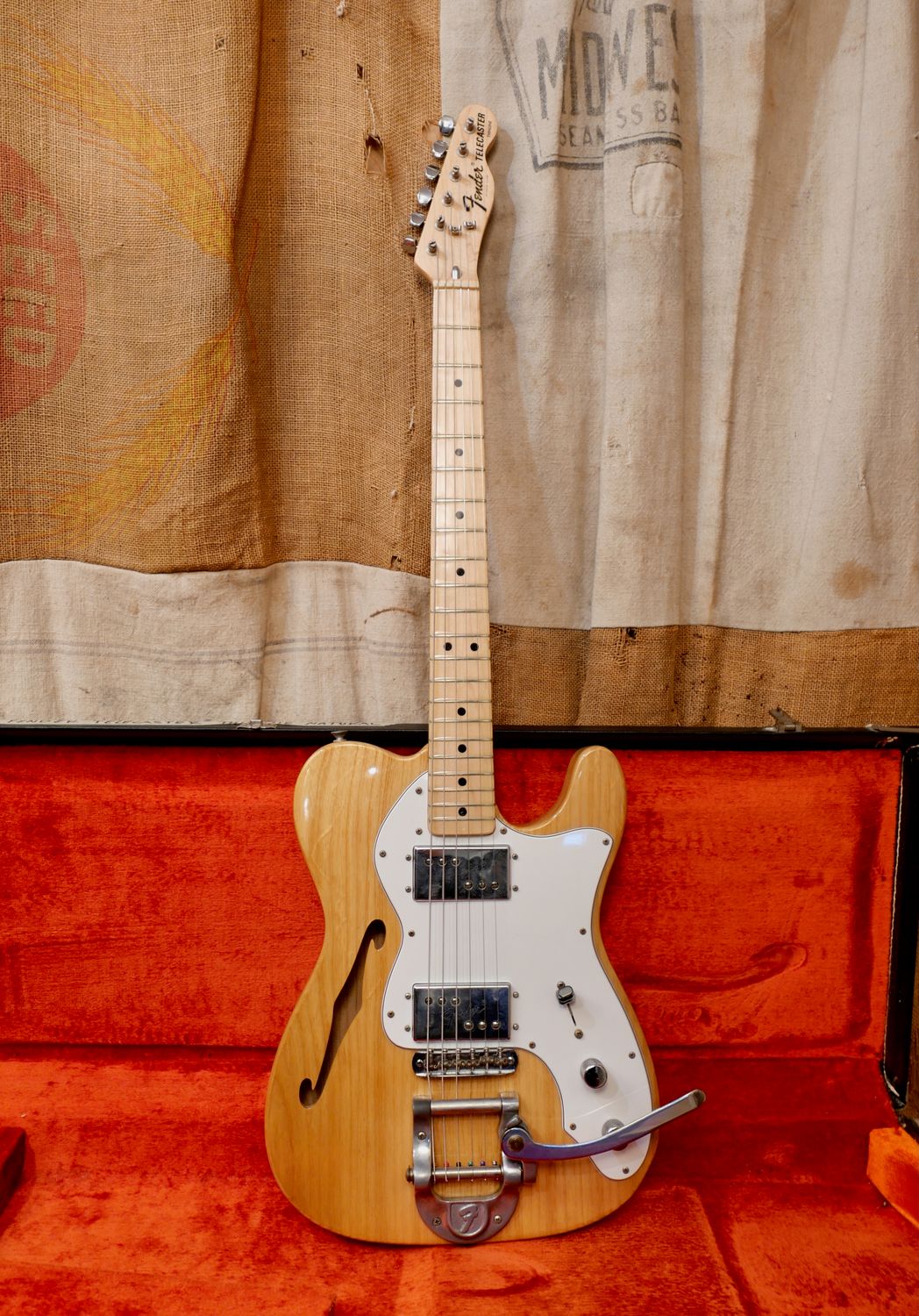 1974 Fender Telecaster Thinline Natural Bigsby