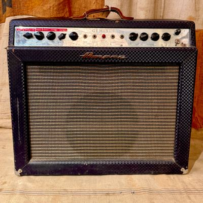 1960's Ampeg Gemini I Amplifier Black G-12