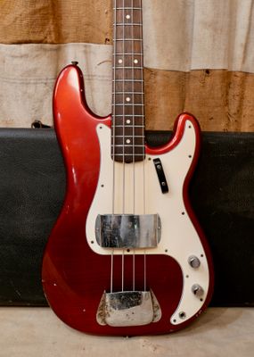 1965 Fender Precision Bass Candy Apple Red Refin