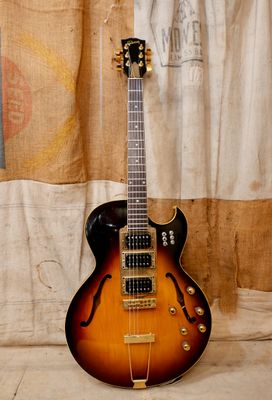 1957 Gibson ES-225 Modified 3 Pickup Sunburst-Brass
