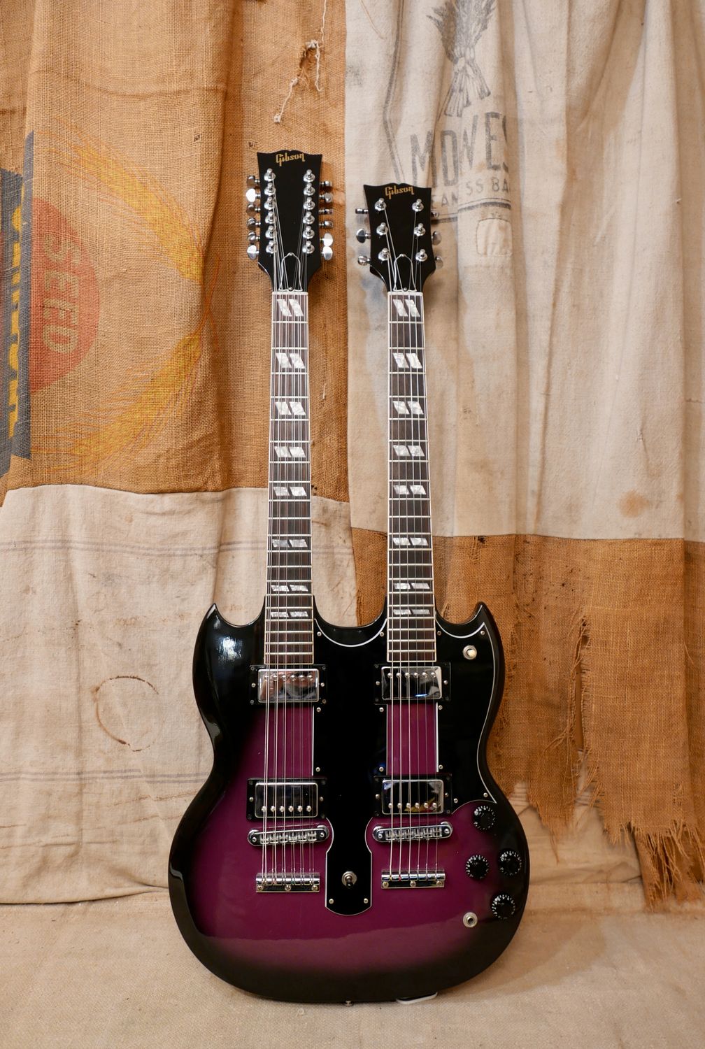 1985 Gibson EDS-1275 Double Neck Purple-Burst w/OHSC