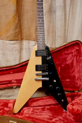 1985 Gibson Flying V Black &amp; White Schenker "Scorpions"