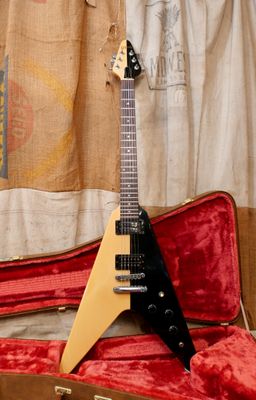 1985 Gibson Flying V Black &amp; White Schenker "Scorpions"