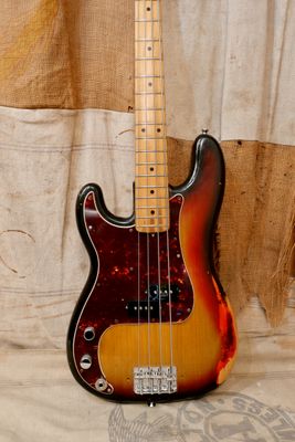 1975 Fender Precision Bass Sunburst Left Handed-Lefty