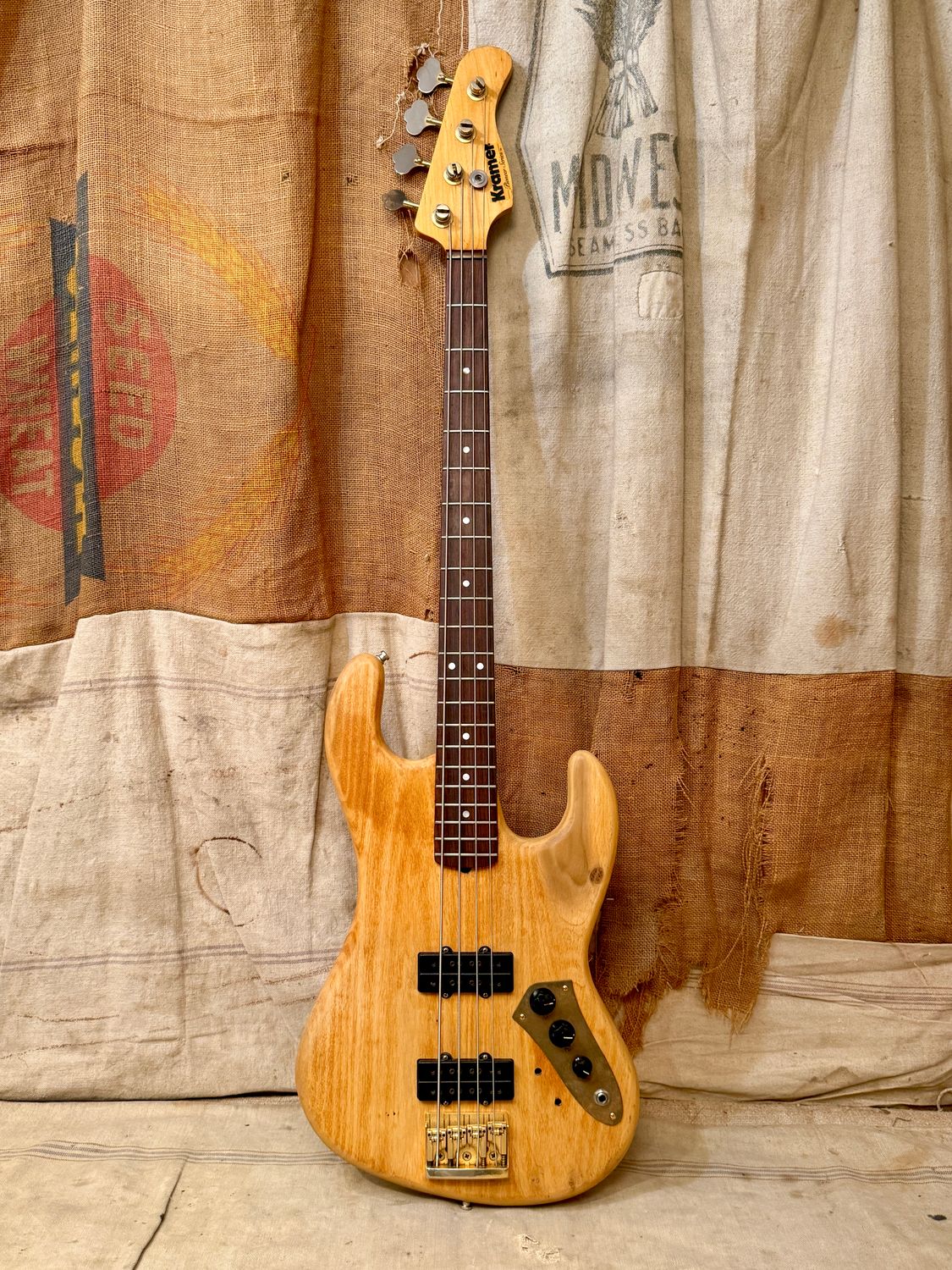 1982 Kramer Pioneer Series Bass Natural Refin