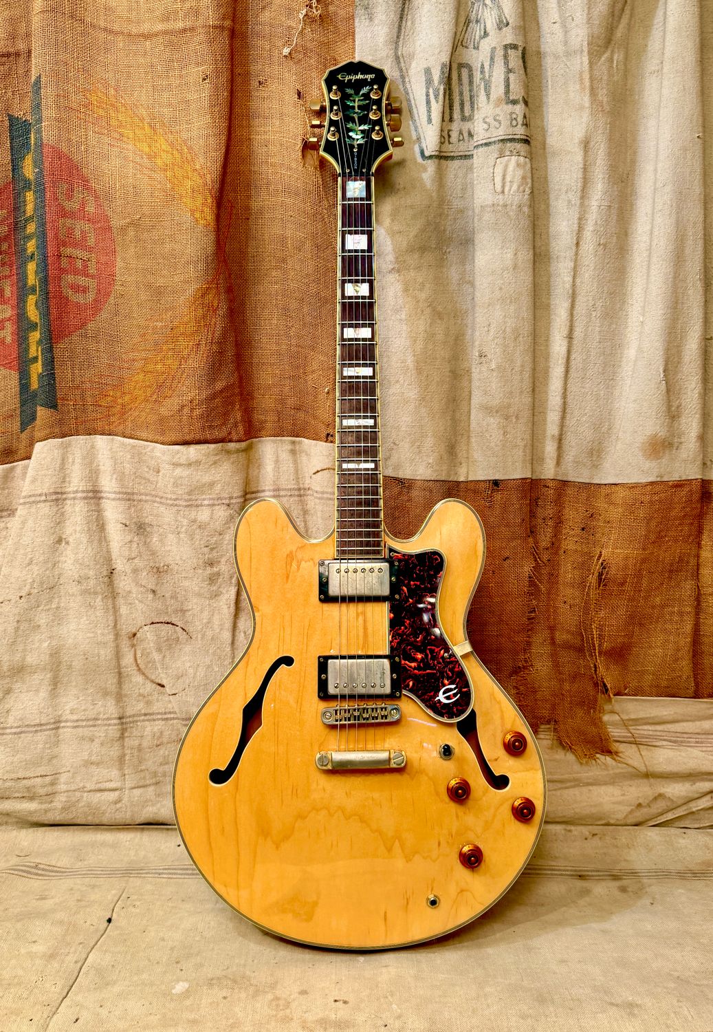 1989 Epiphone MIK Sheraton II Natural (Made in Korea)