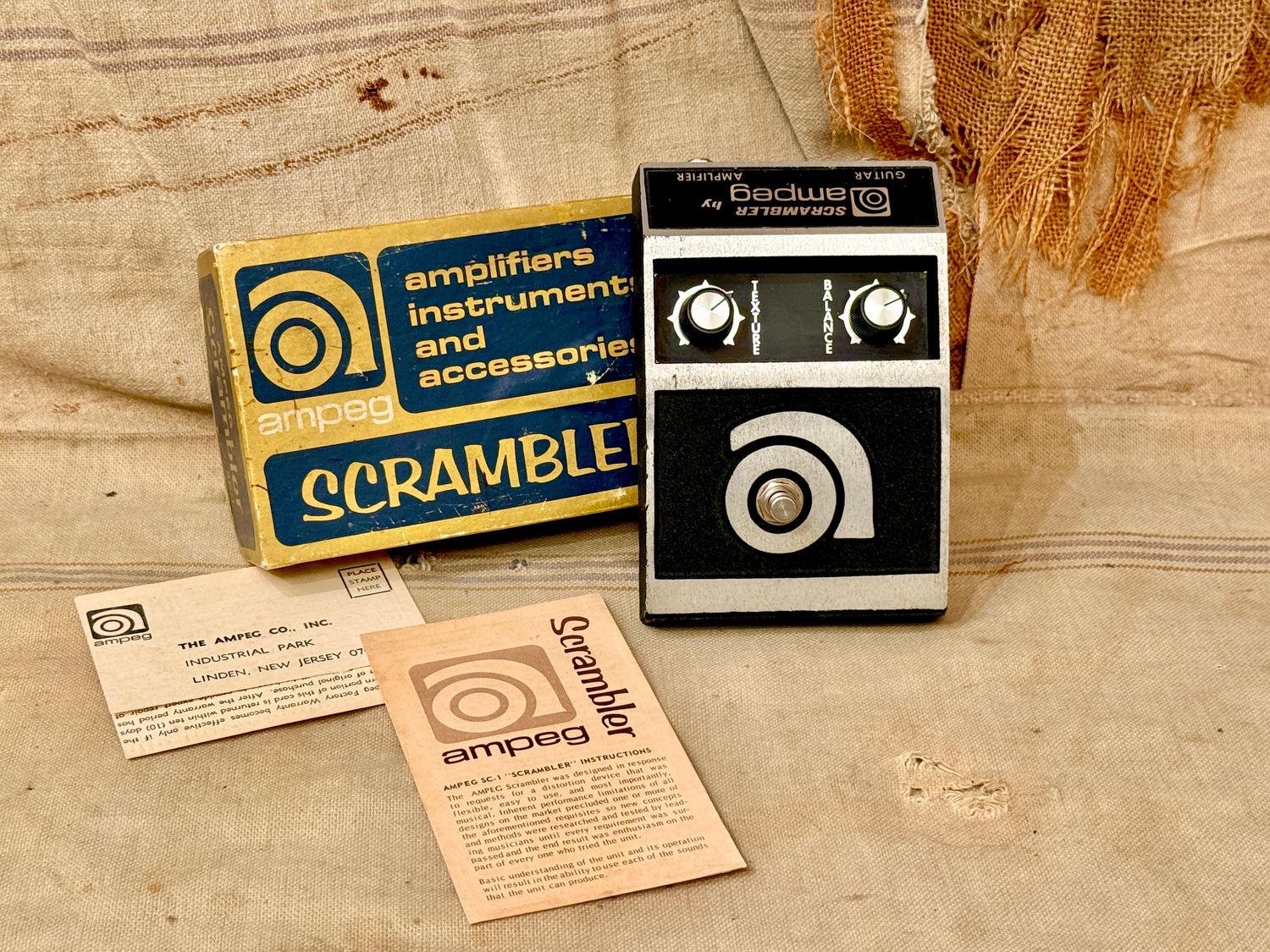 1969 Ampeg Scrambler Pedal SC-1 w/Box &amp; Paperwork