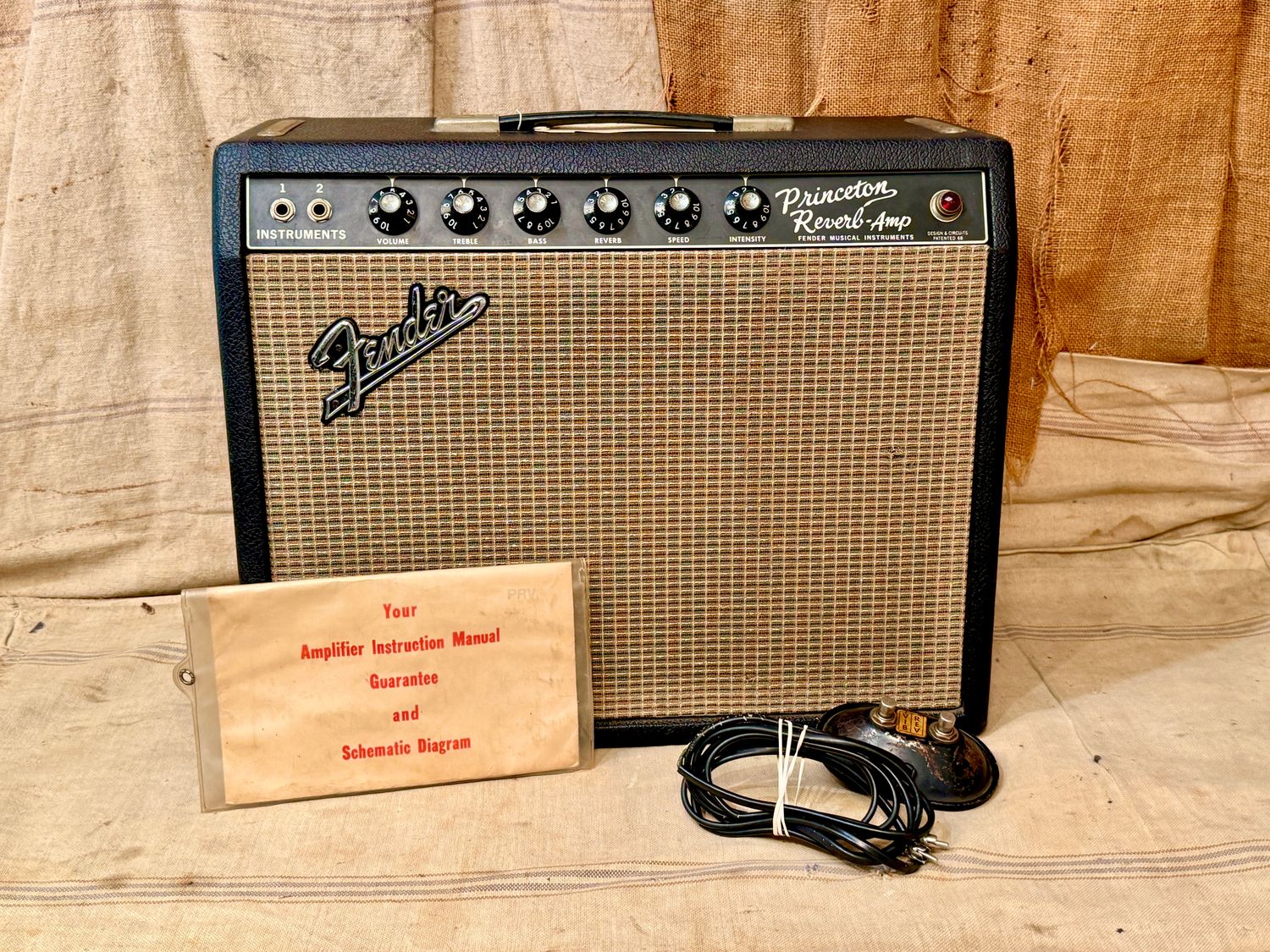 1967 Fender Princeton Reverb Black Panel