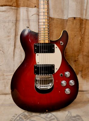 1977 Mosrite Brass Rail Redburst