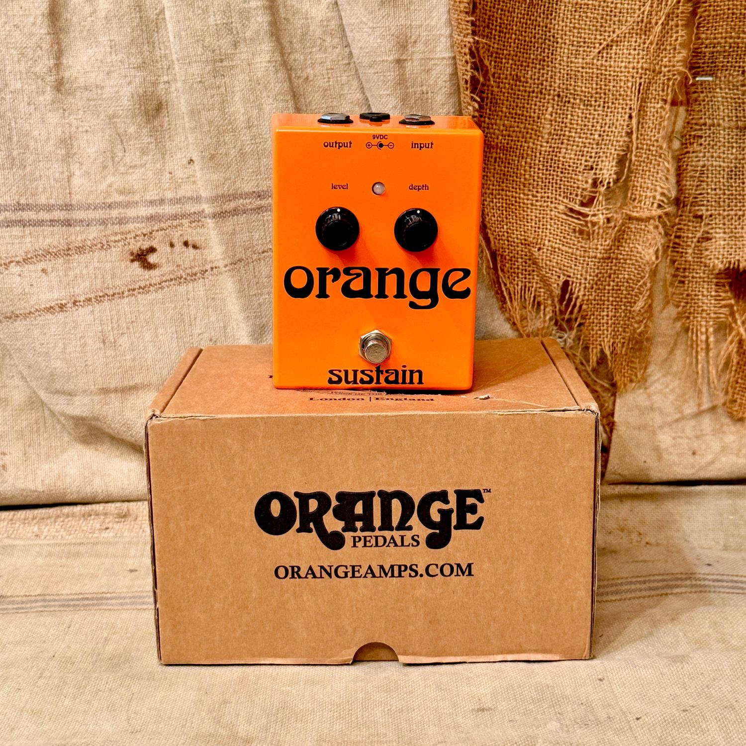 Orange Sustain Pedal-USED w/Box