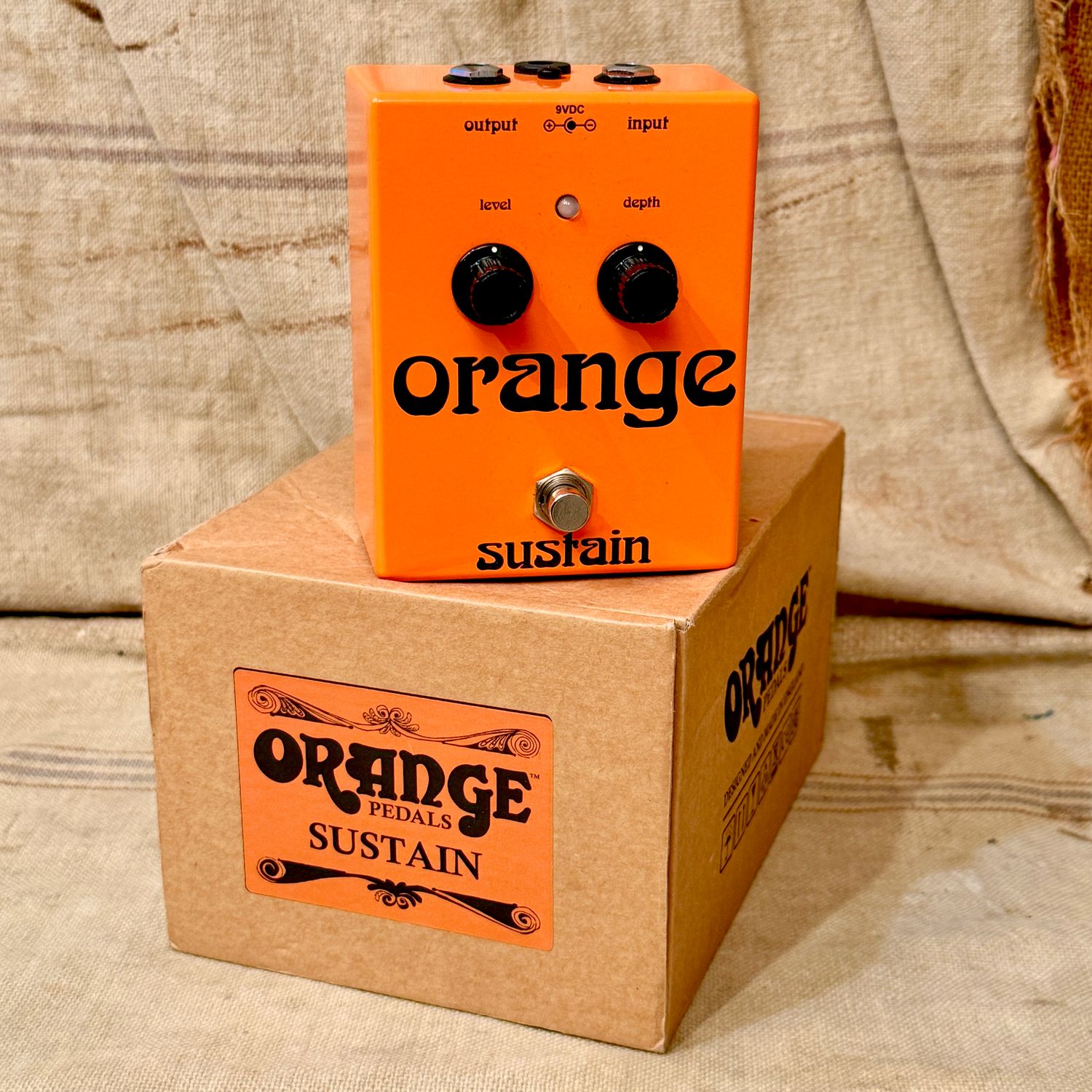 Orange Sustain Pedal-USED w/Box