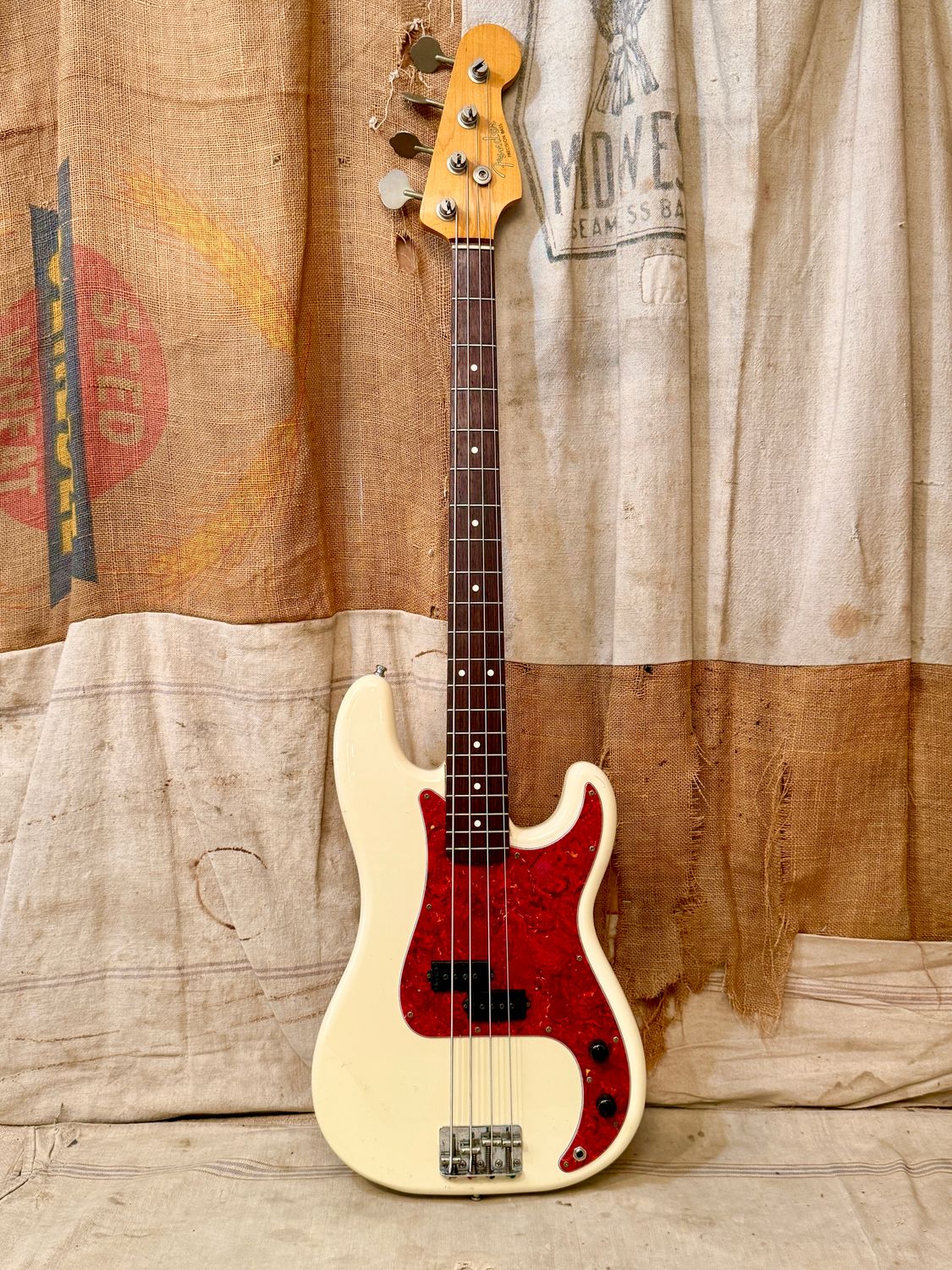 1998 Fender MIJ '62 Reissue Precision Bass White  PB62 w/Dimarzio's