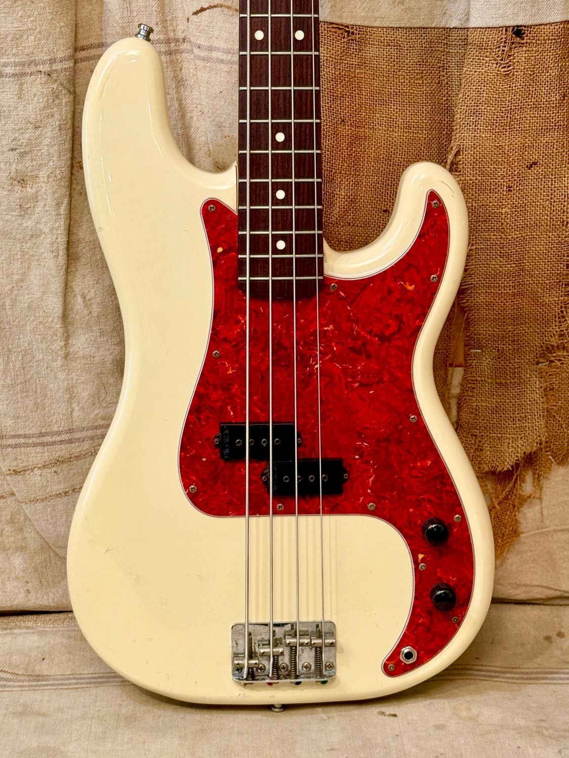 1998 Fender MIJ '62 Reissue Precision Bass White  PB62 w/Dimarzio's