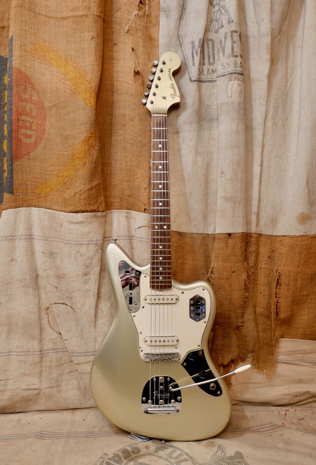 1966 Fender Jaguar Inca Silver Refin