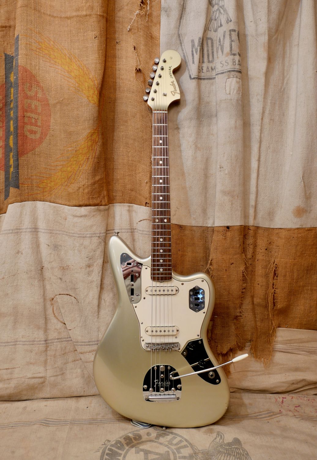 1966 Fender Jaguar Inca Silver Refin