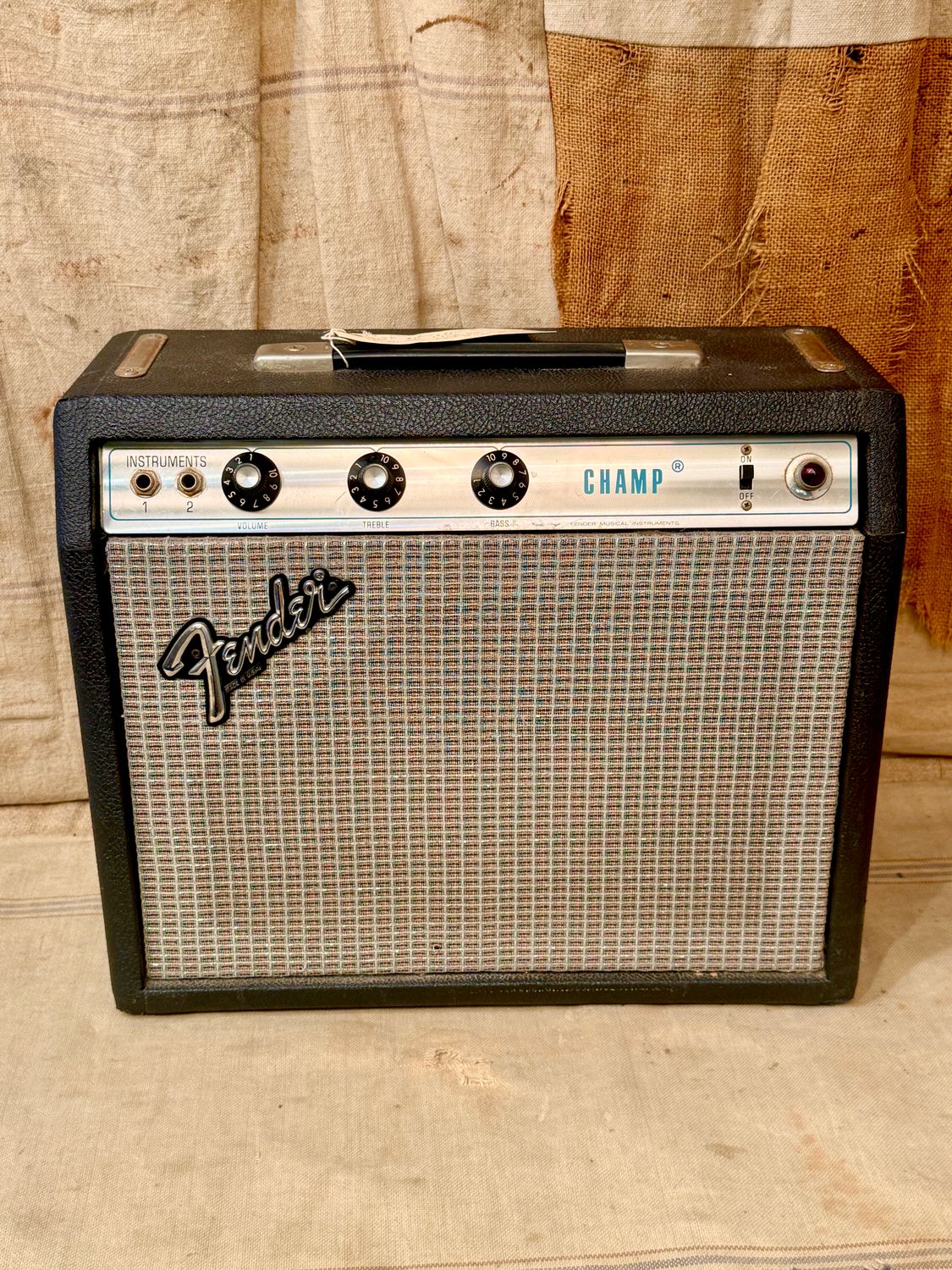 1978 Fender Champ Amplifier Silver Panel
