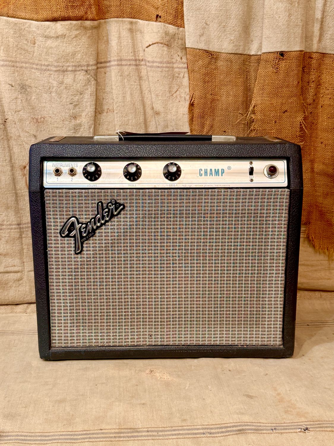 1978 Fender Champ Amplifier Silver Panel