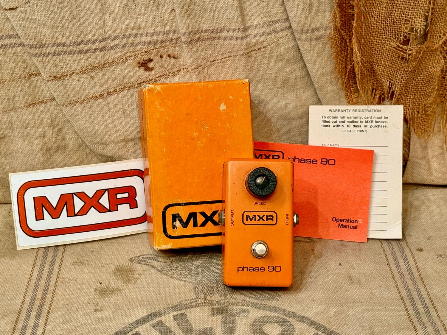 1980 MXR Phase 90 Block Logo w/Box &amp; Paperwork