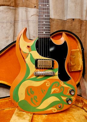 1964 Gibson SG Junior - Cherry-Custom Psychedelic Painted