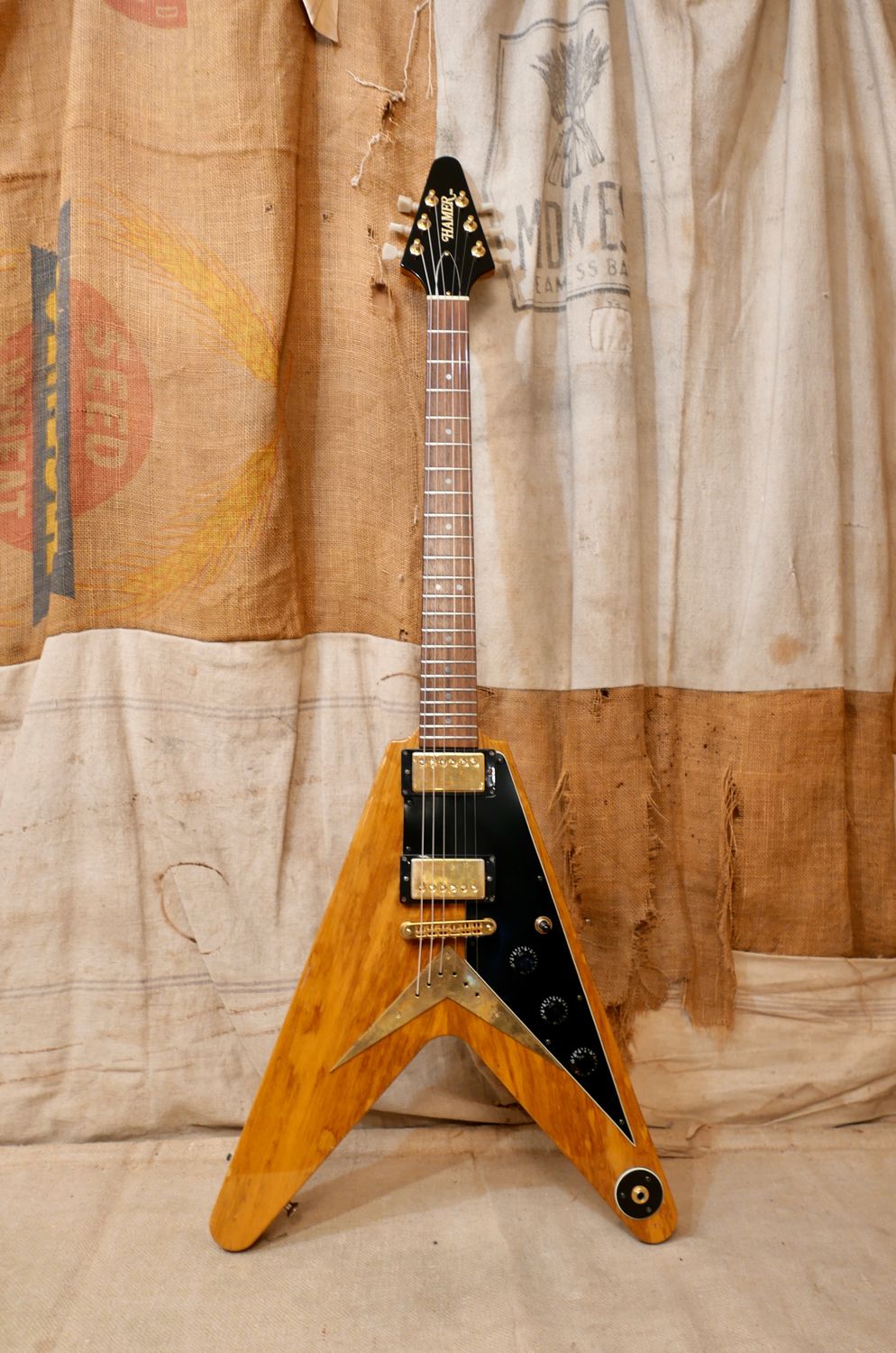 1997 Hamer Vector Korina Limited Edition Flying V #27 of 72 Korina (c)