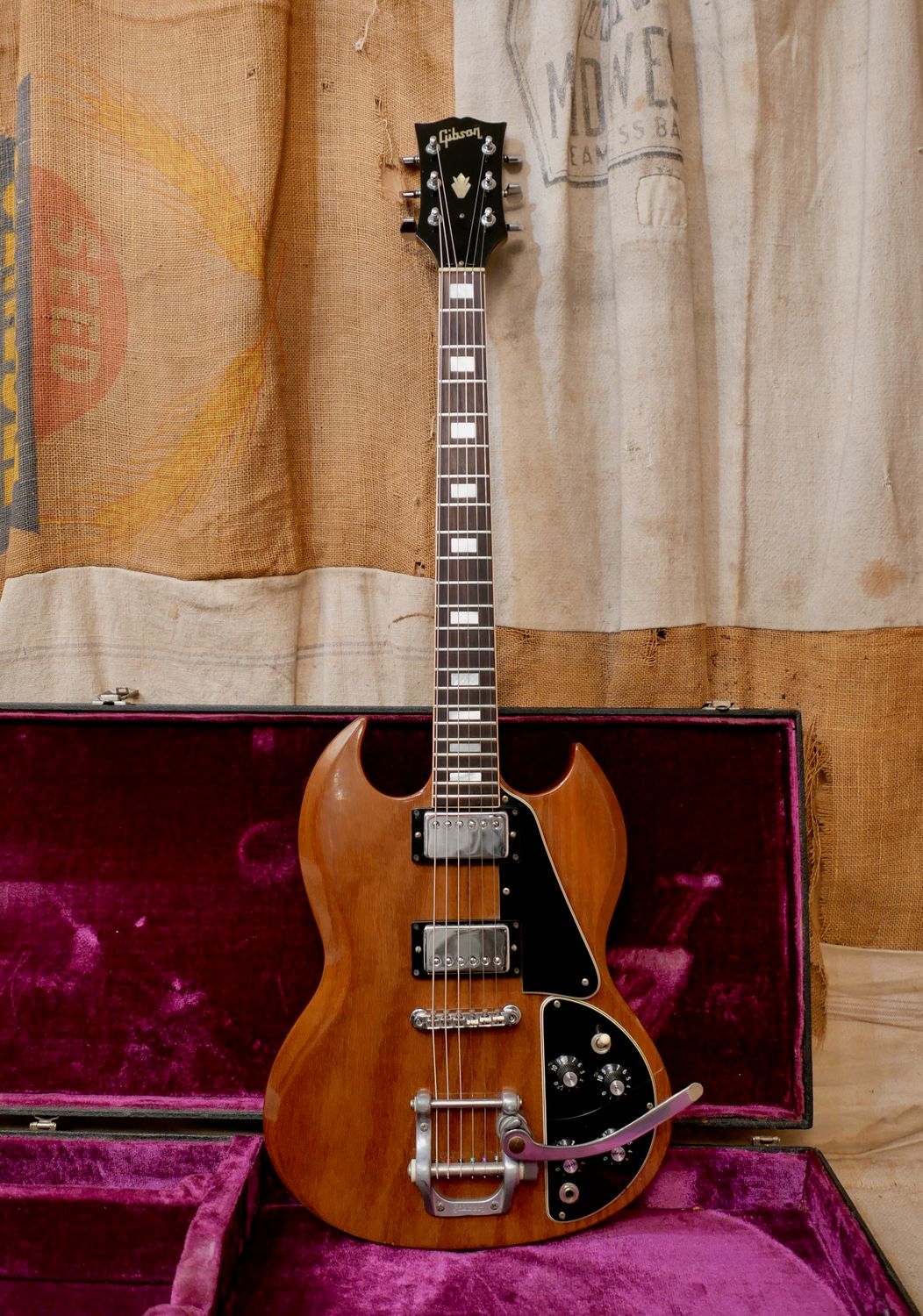 1972 Gibson SG Deluxe Natural Mahogany