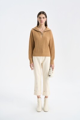 MS085J Essential Knit Pullover with Zip