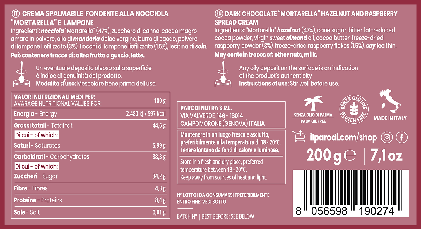 Crema nocciola e lampone