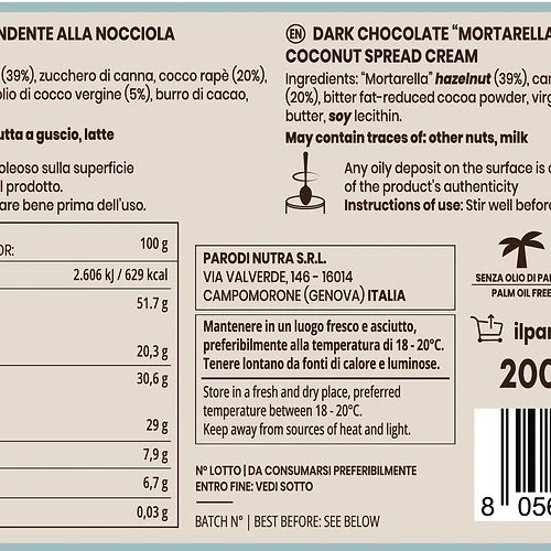 Crema nocciola e cocco