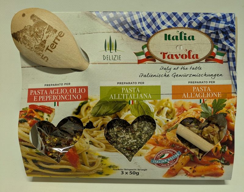 Blue trio with spoon