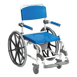 Chaise roulante de douche et toilettes "Aston 24"