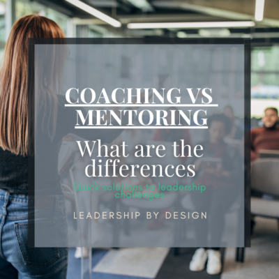 The differences between coaching and mentoring
