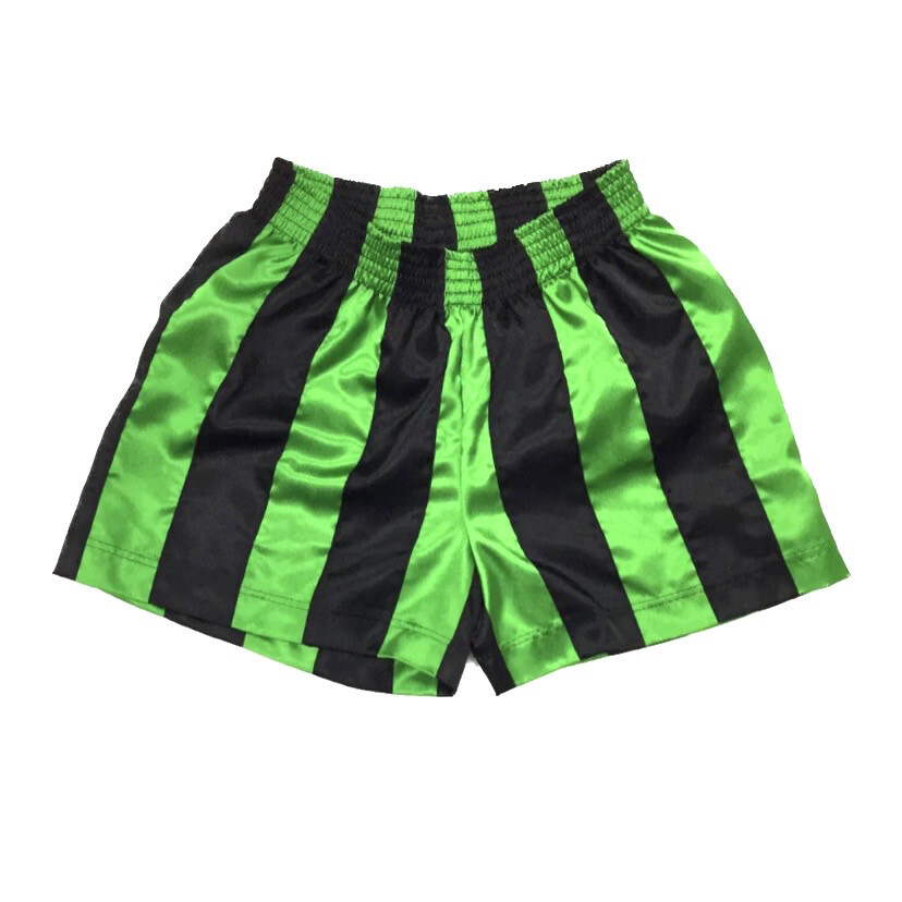 STRIPE RIBBON SHORTS BLACK/GREEN