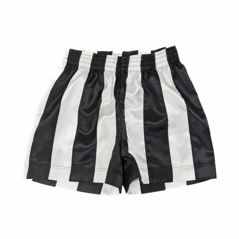 STRIPE RIBBON SHORTS BLACK/WHITE