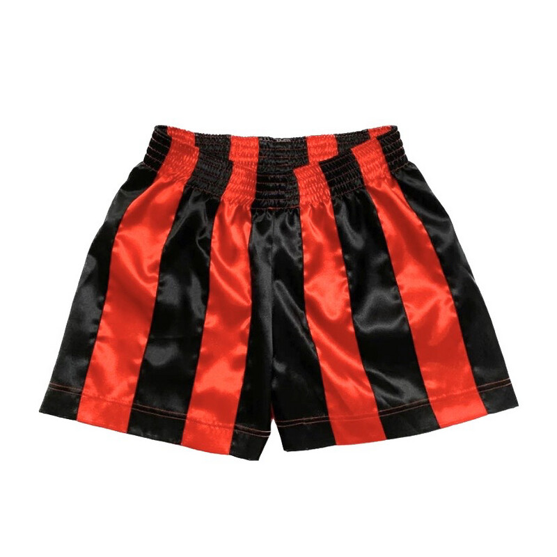 STRIPE RIBBON SHORTS BLACK/RED