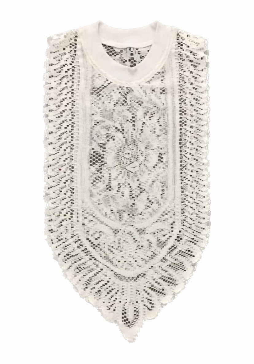 LACE TABLE TABARD WHITE LONG