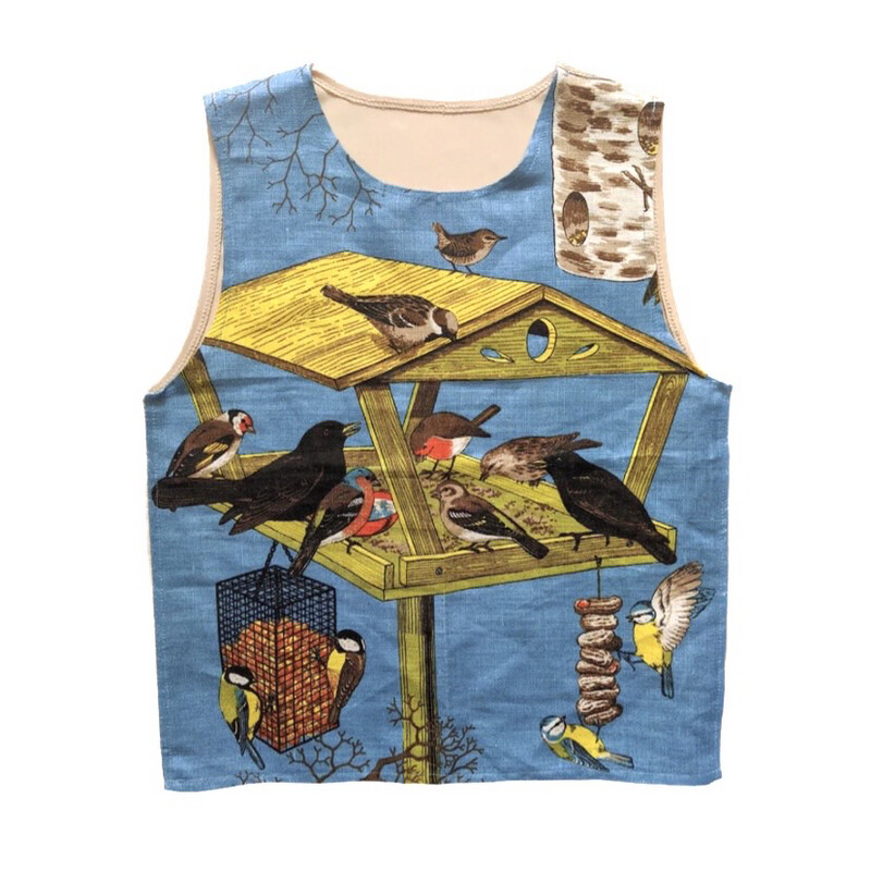BIRD TABLE TEA TOWEL VEST