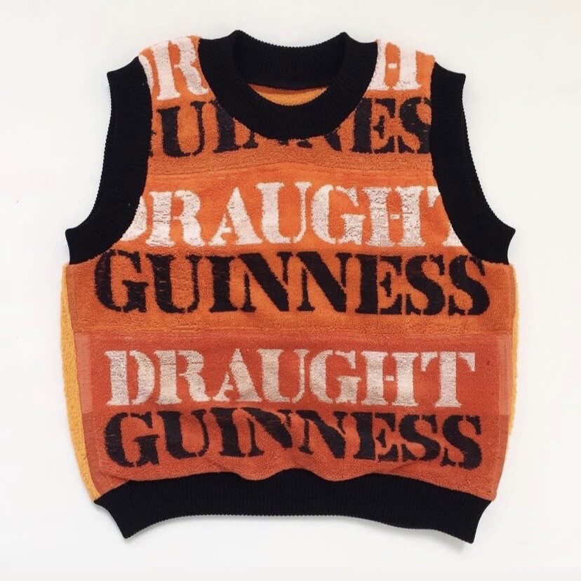GUINNESS DRAUGHT BEER TOWEL VEST ORANGE