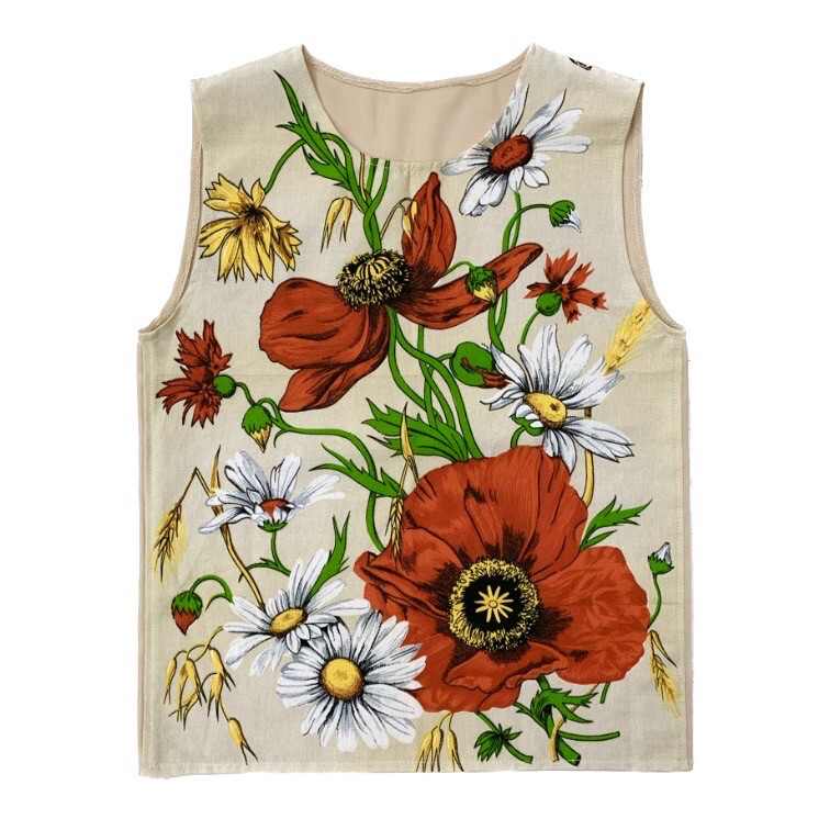 POPPY TEA TOWEL VEST BEIGE