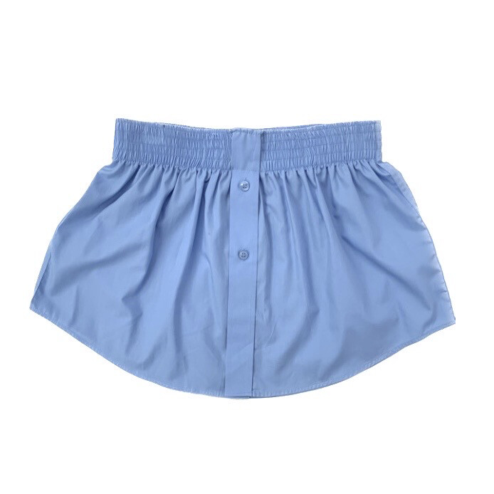 SHIRT HEM MINI SKIRT SCHOOL BLUE