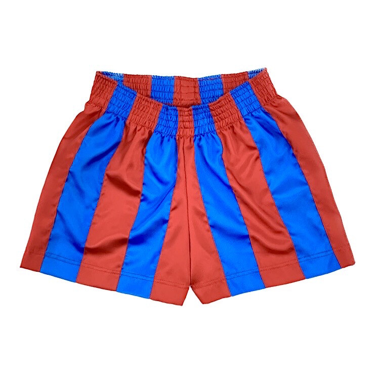 STRIPE RIBBON SHORTS CLARET/COBALT