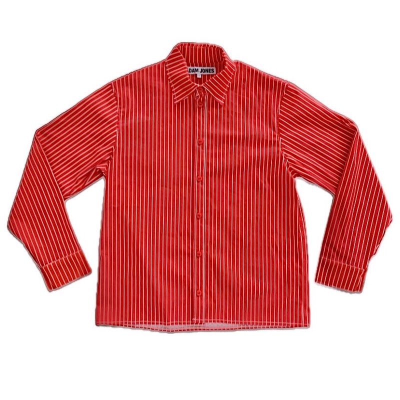 PIN STRIPE SHIRT RED